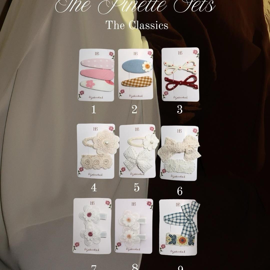 Hijabooked Pinette Pearl & Classic Hijab Clips